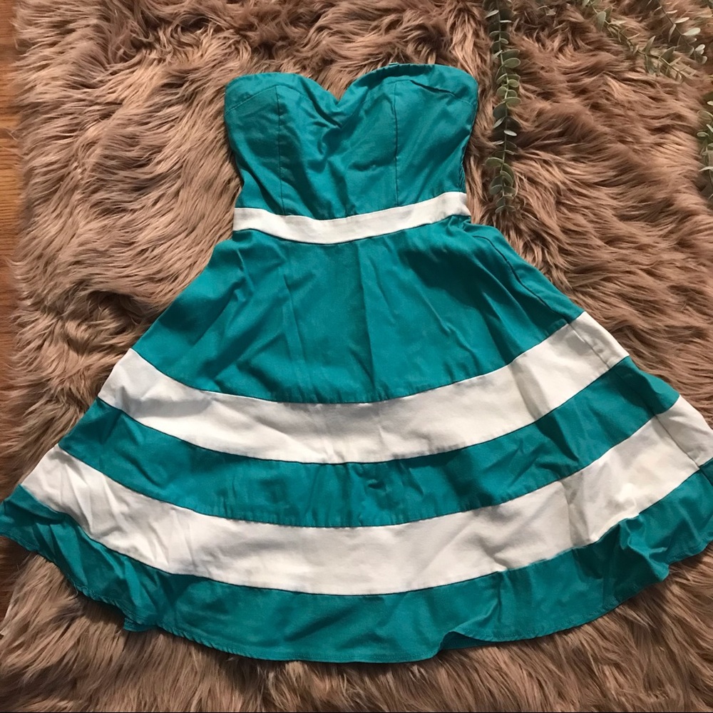 Small strapless cocktail dress